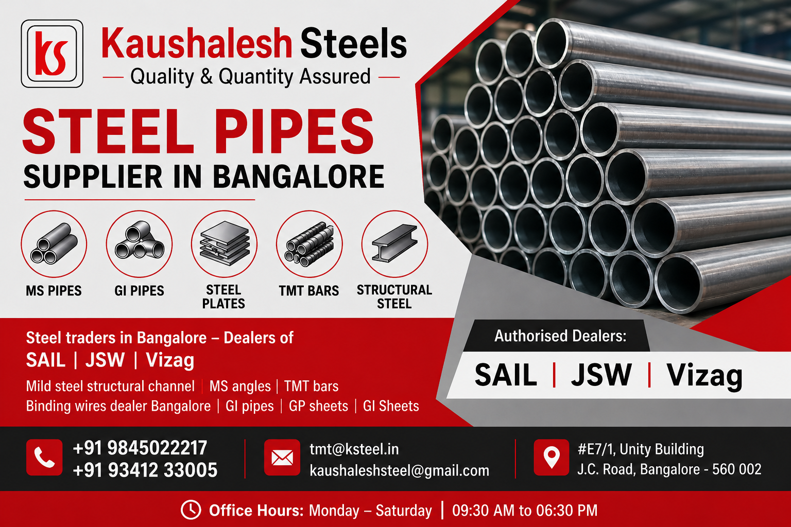 Steel Pipes Supplier near me
