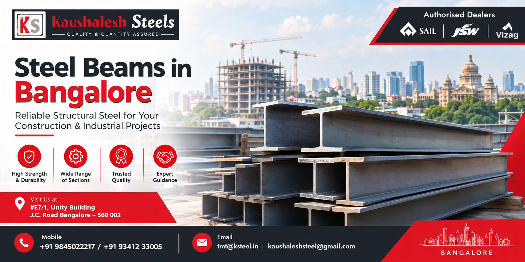 Steel Beams Bangalore